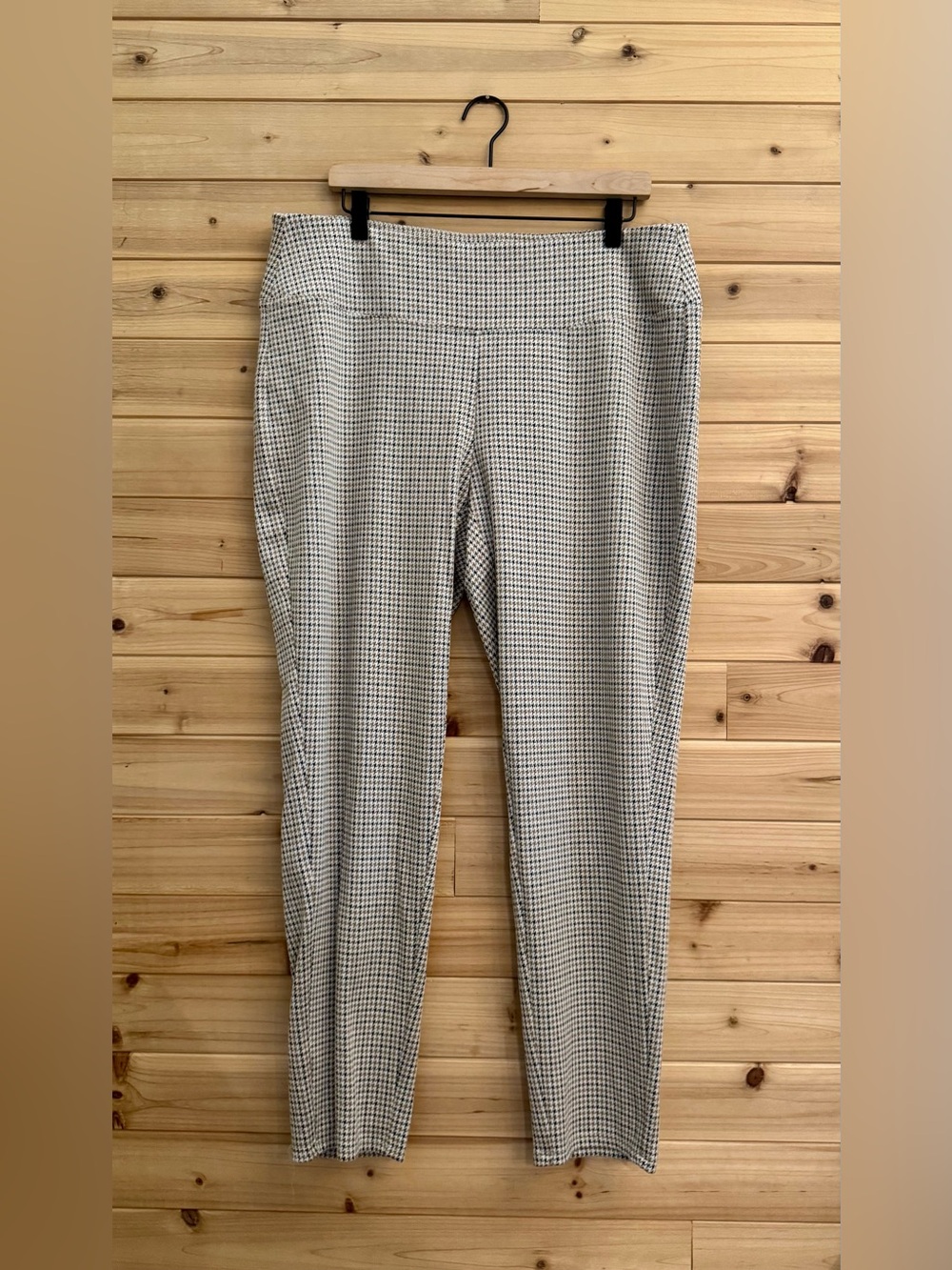 NWT J Jill Wearever Colleciton XL High Rise Houndstooth Ponte Pull On Office